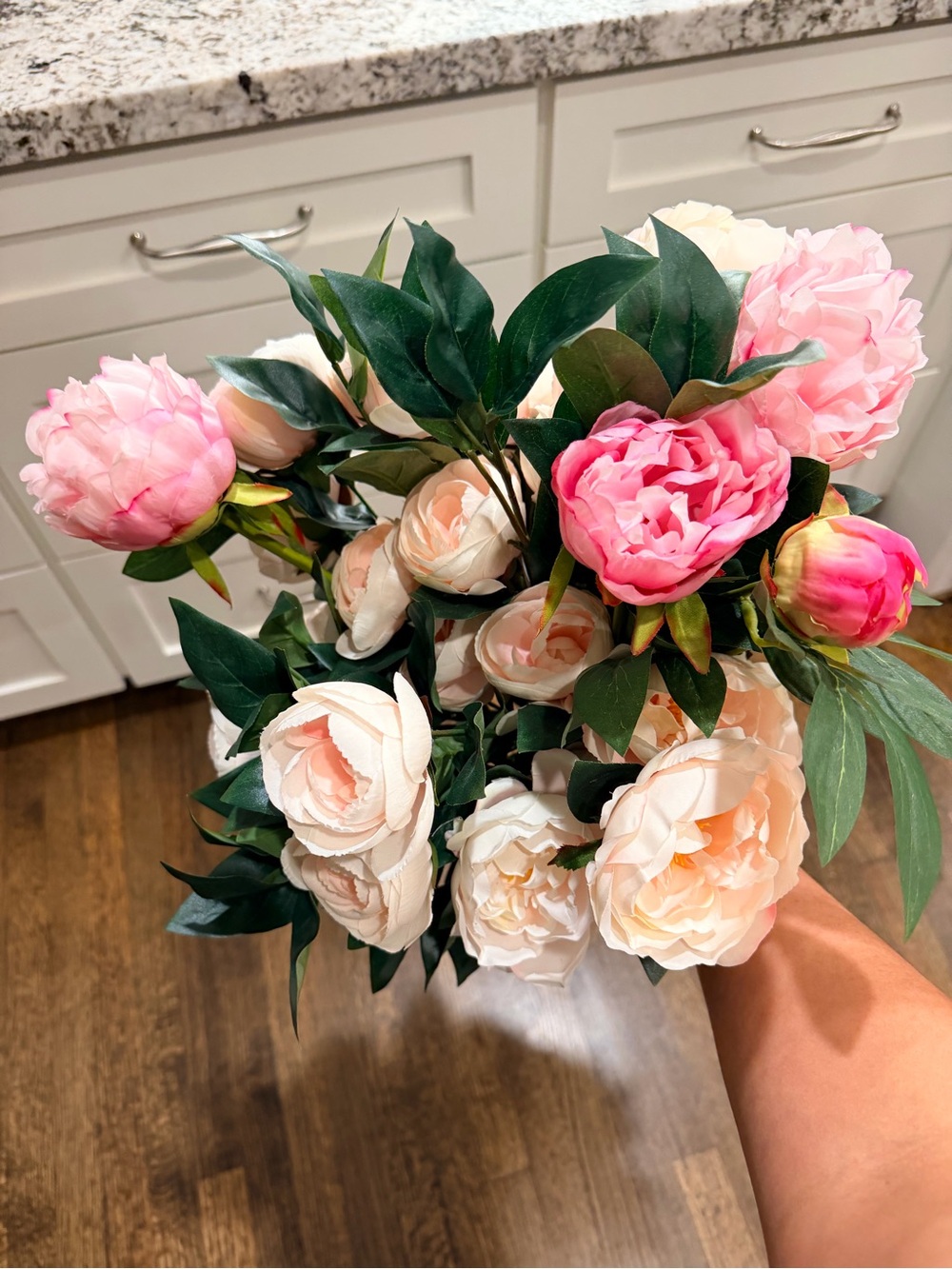 Pottery Barn Bright and Soft Peony and Ranunculus Mix Faux Bouquet
